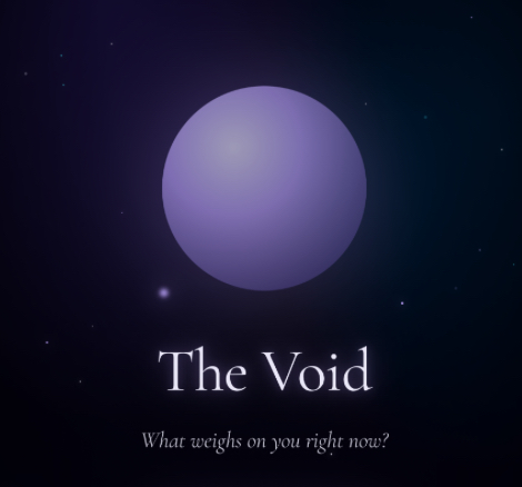 The Void — a soft glowing orb in a deep night sky